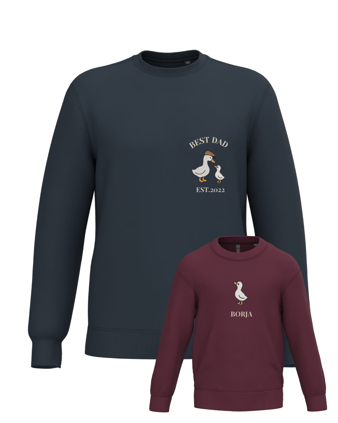 Pack niño y adulto sudaderas personalizadas ganso (desde 4 años)