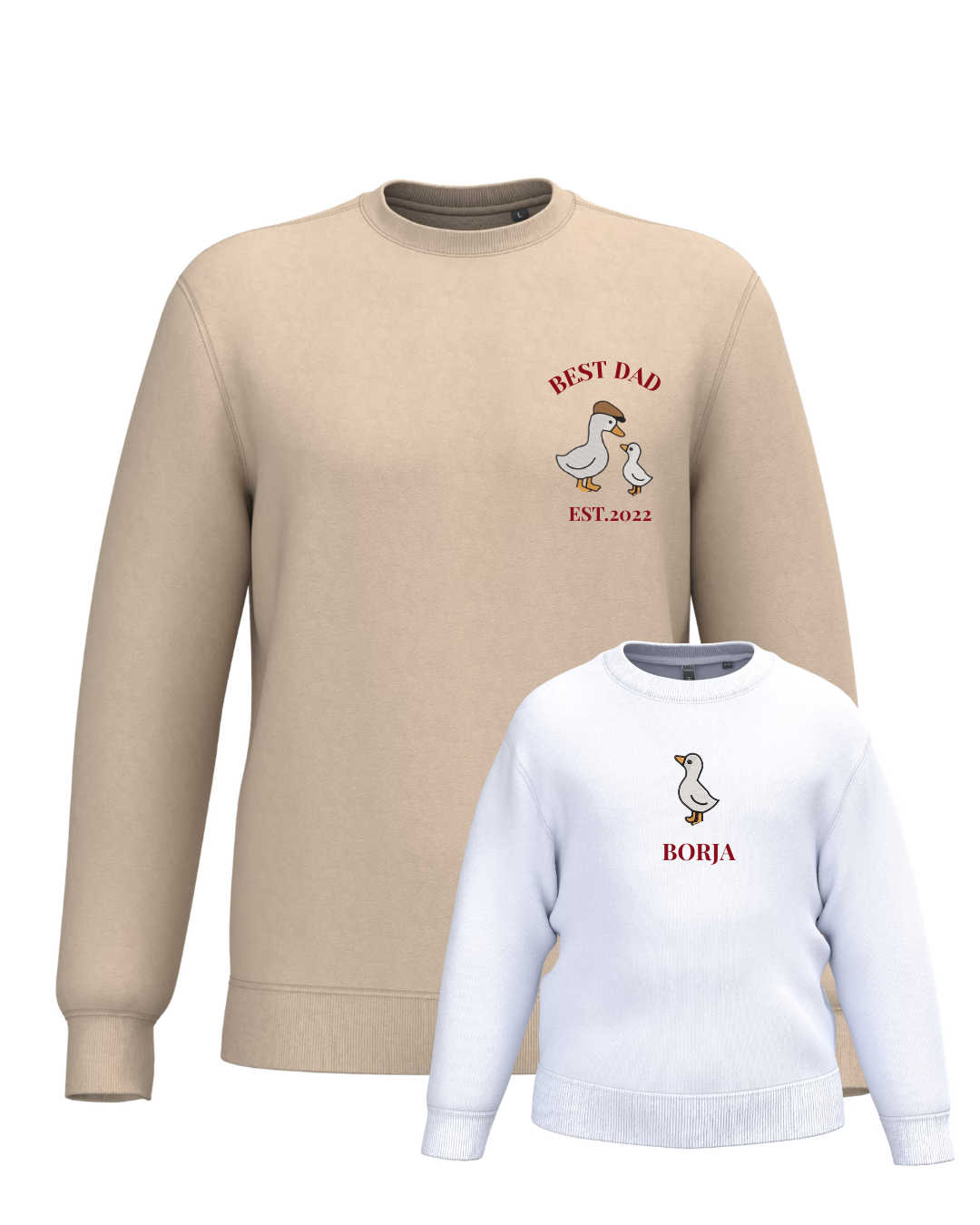 Pack niño y adulto sudaderas personalizadas ganso (desde 4 años)