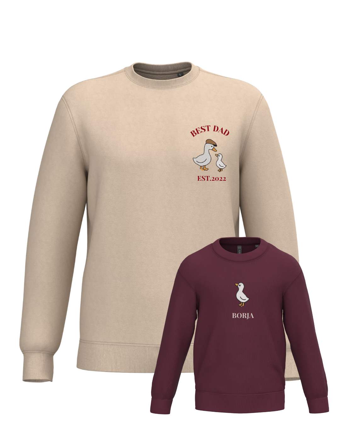 Pack niño y adulto sudaderas personalizadas ganso (desde 4 años)