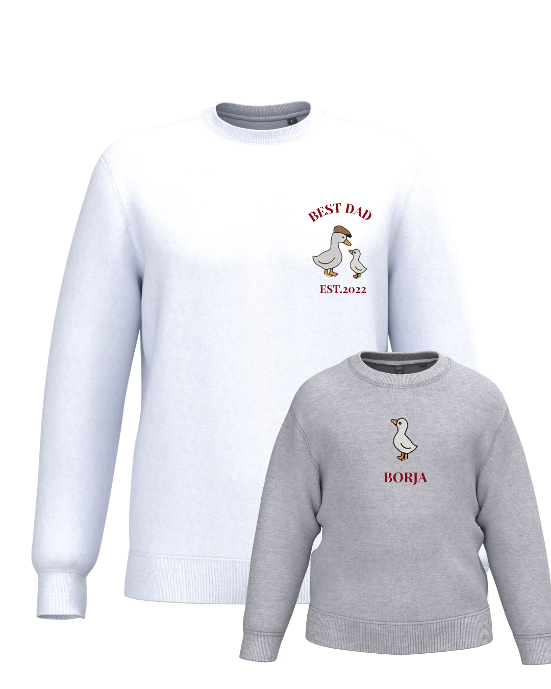 Pack niño y adulto sudaderas personalizadas ganso (desde 4 años)