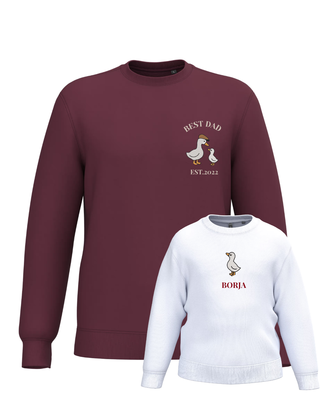 Pack niño y adulto sudaderas personalizadas ganso (desde 4 años)