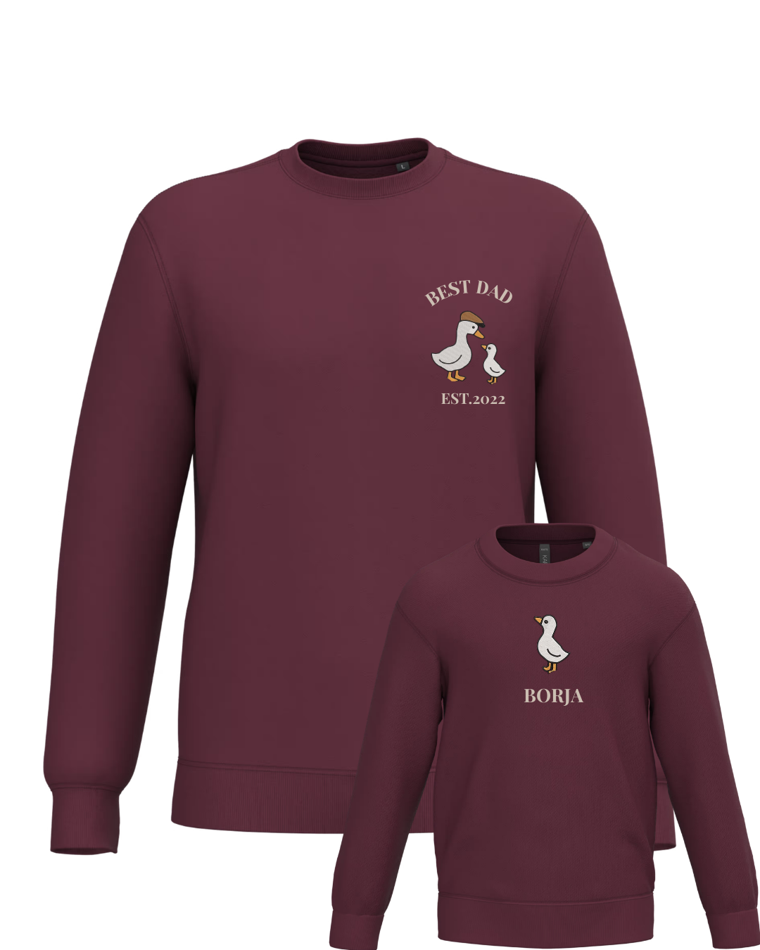 Pack niño y adulto sudaderas personalizadas ganso (desde 4 años)