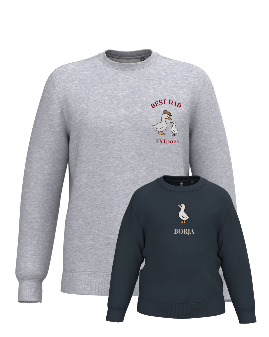 Pack bebé y adulto sudaderas personalizadas gansos (hasta 36 meses)