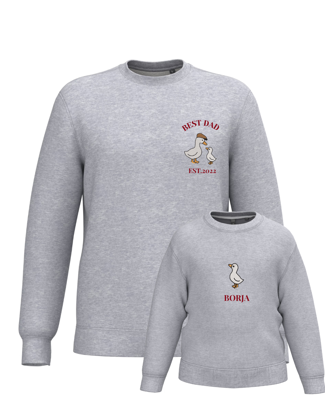 Pack bebé y adulto sudaderas personalizadas gansos (hasta 36 meses)