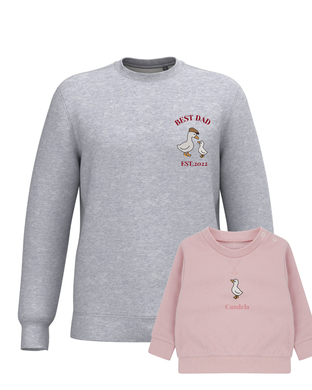 Pack bebé y adulto sudaderas personalizadas gansos (hasta 36 meses)