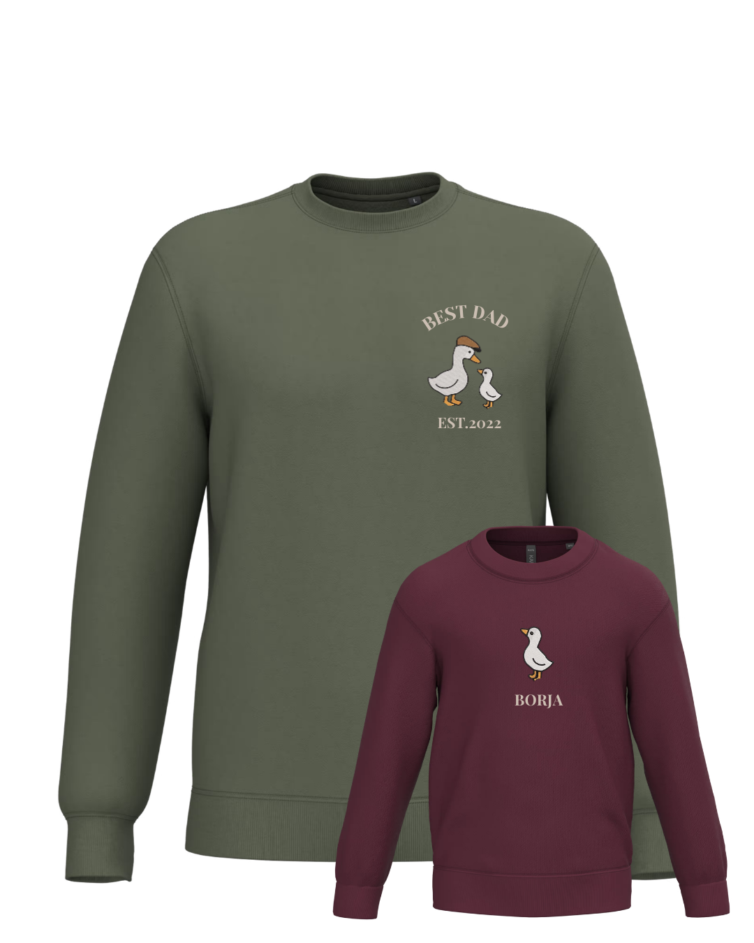 Pack niño y adulto sudaderas personalizadas ganso (desde 4 años)