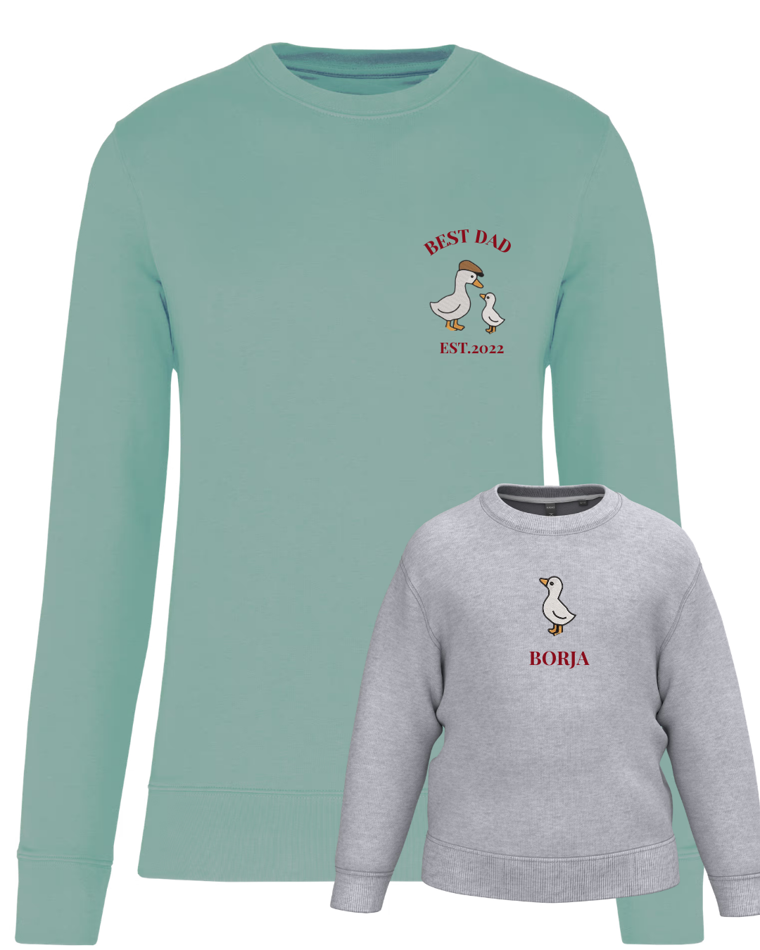 Pack niño y adulto sudaderas personalizadas ganso (desde 4 años)