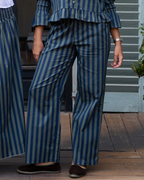Toscana Trousers – Green and Blue Striped
