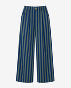 Toscana Trousers – Green and Blue Striped