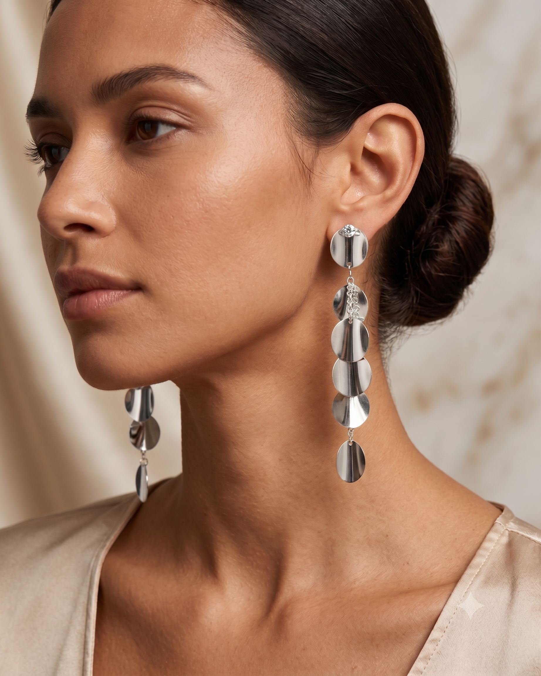 Pendientes Cascada Silver