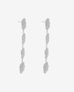 Pendientes 4 círculos martelé acero Silver