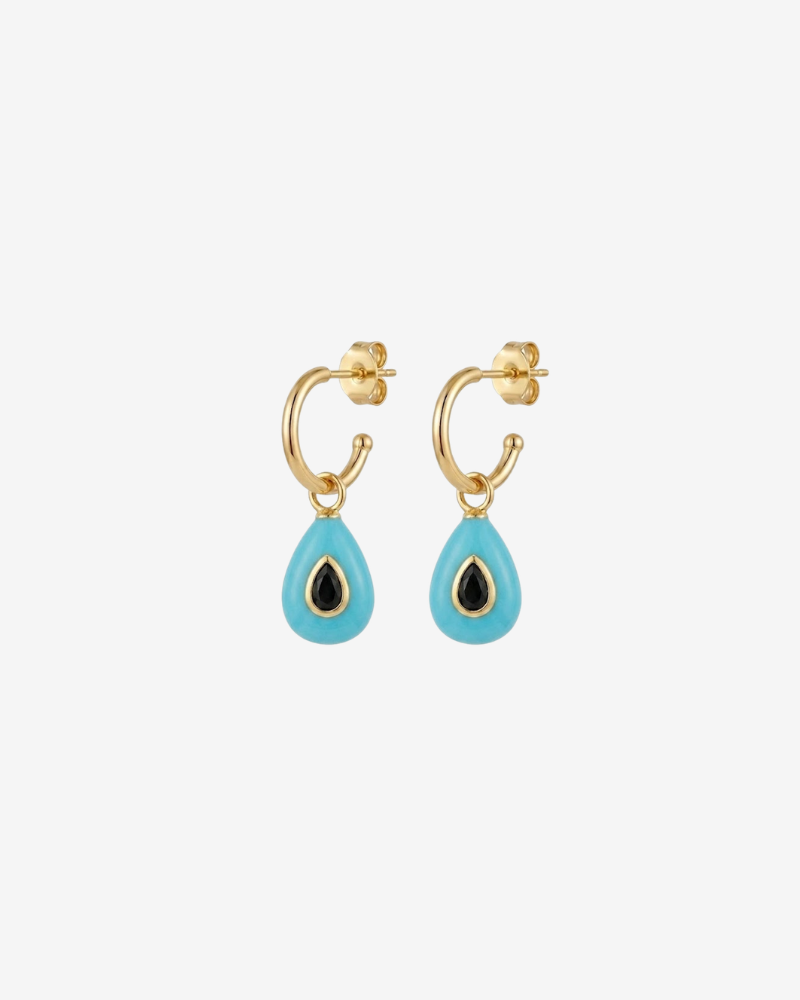 Pendientes gota blue