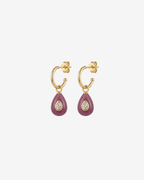 Pendientes gota granate
