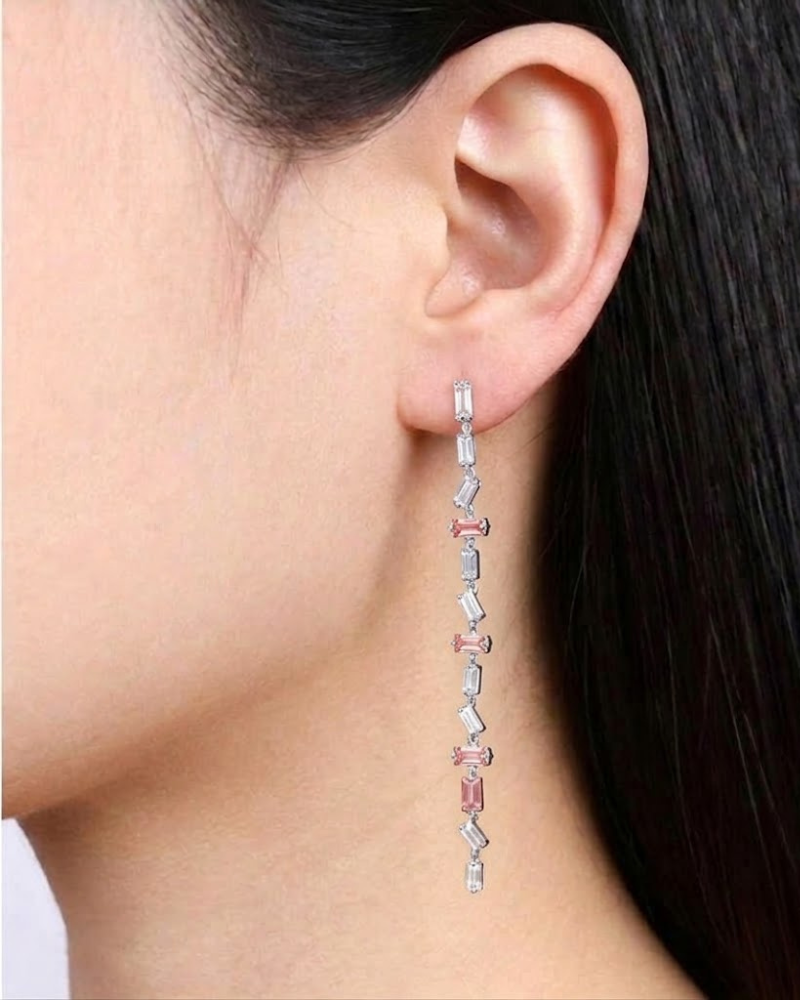 Pendientes Long circonitas silver