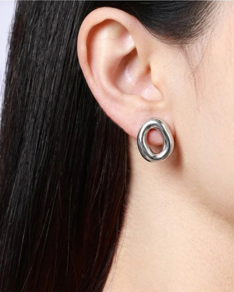 Pendientes mini round silver