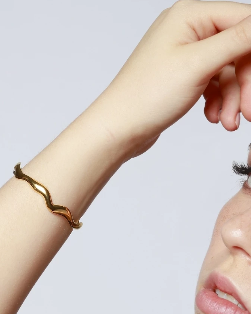 Zig Zag Steel Cuff Bracelet