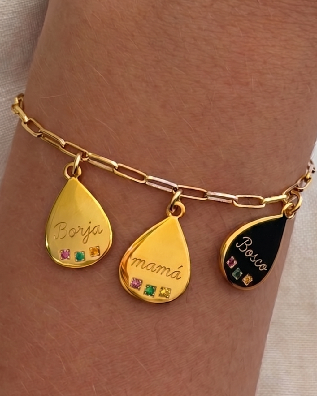 Pulsera Personalizada Gotas circonita