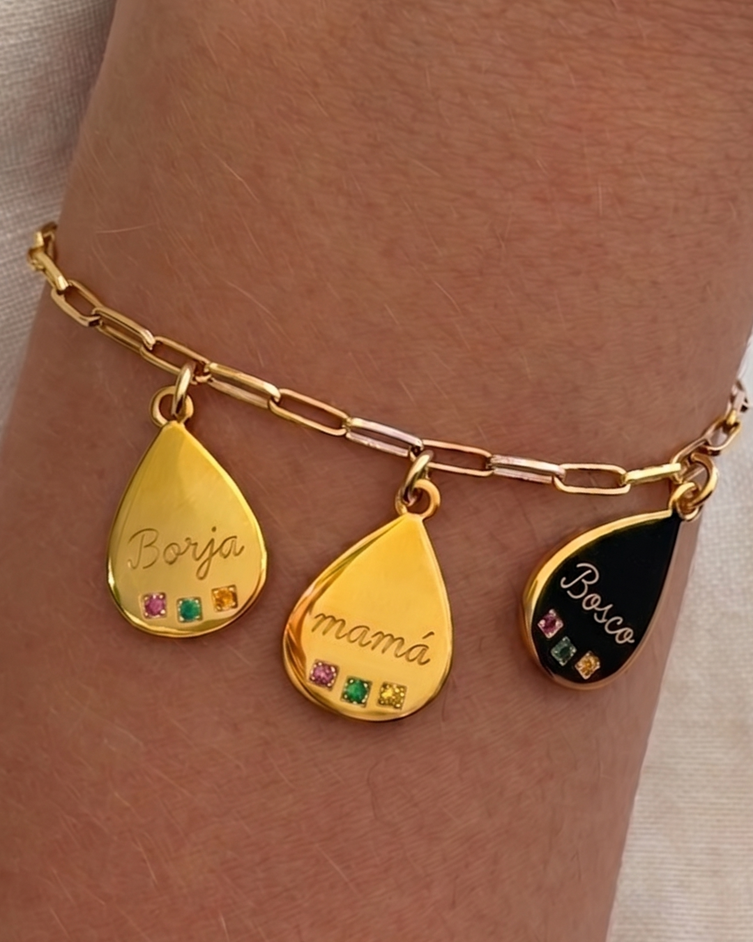 Pulsera Personalizada Gotas circonita