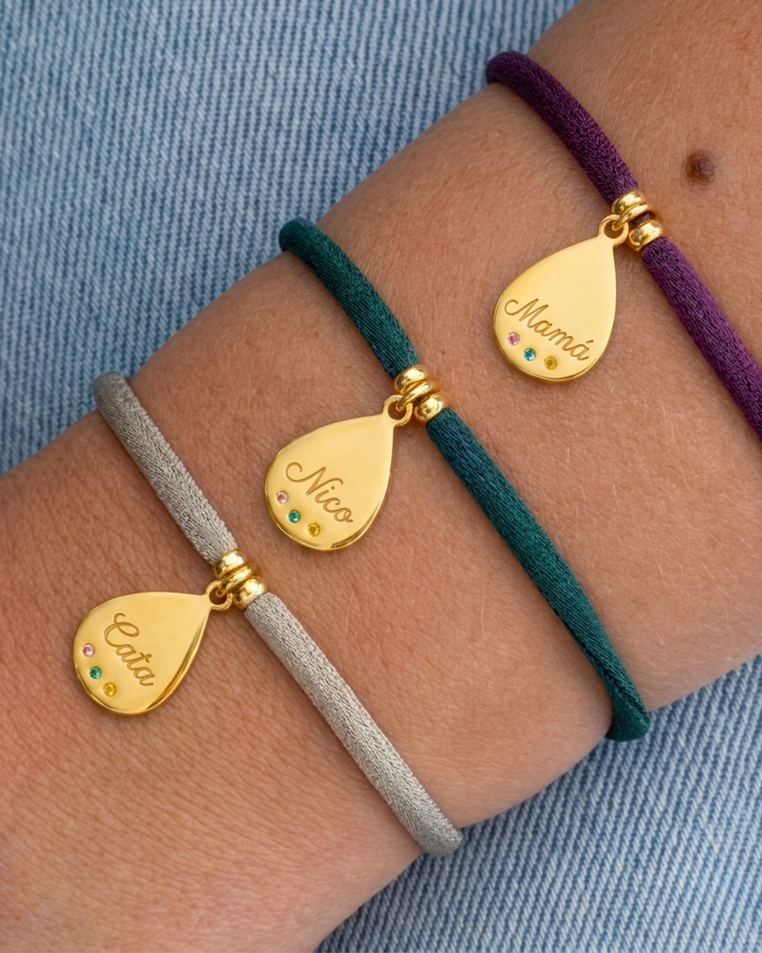 Pulsera Personalizable Gota Multicolor