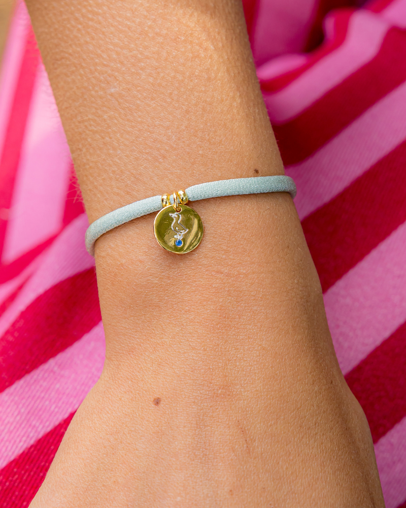 Engraved duckling memory bracelet