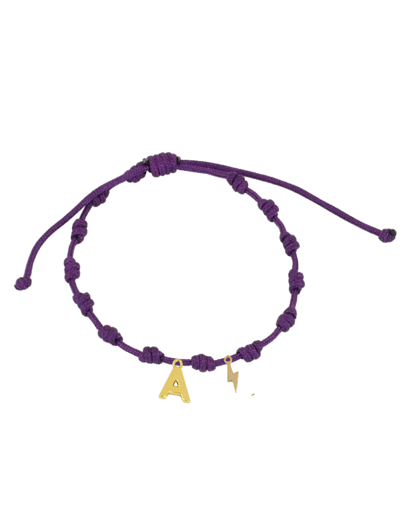 Pulsera recuerdos Inicial Power Lila oscuro