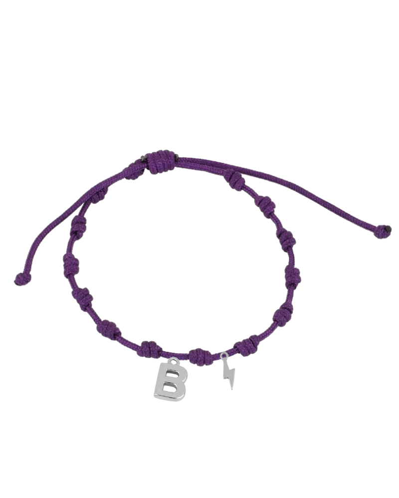Pulsera recuerdos Inicial Power Lila oscuro