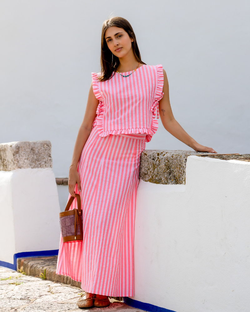 Set petunia pink stripes