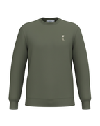 Sudadera kaki personalizada con inicial y mini corazón bordado 