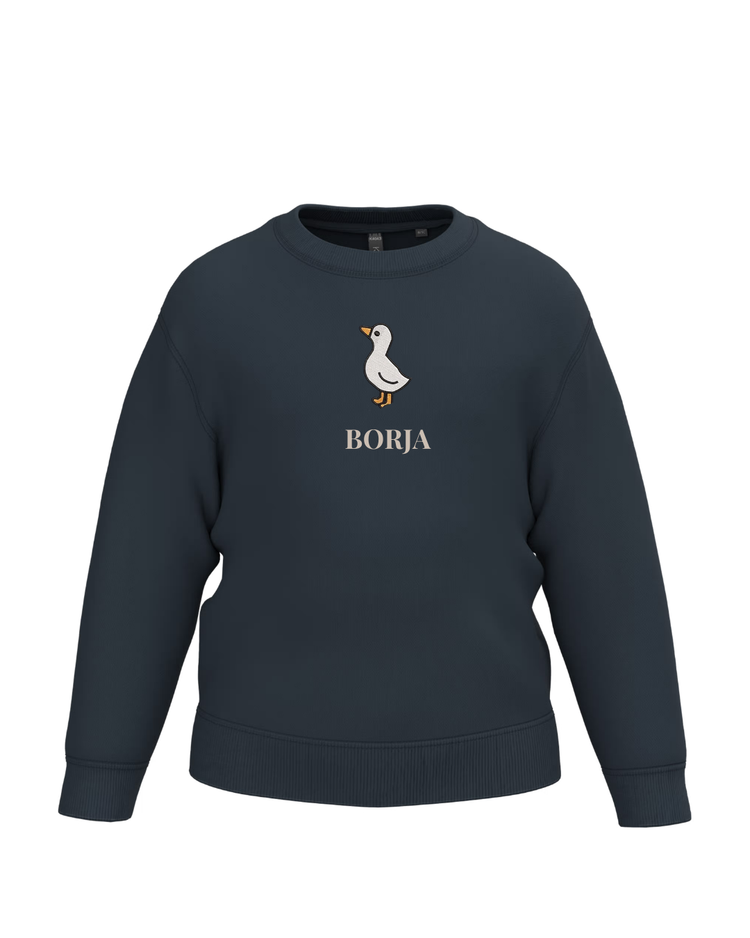 Sudadera personalizada mini pato azul marino