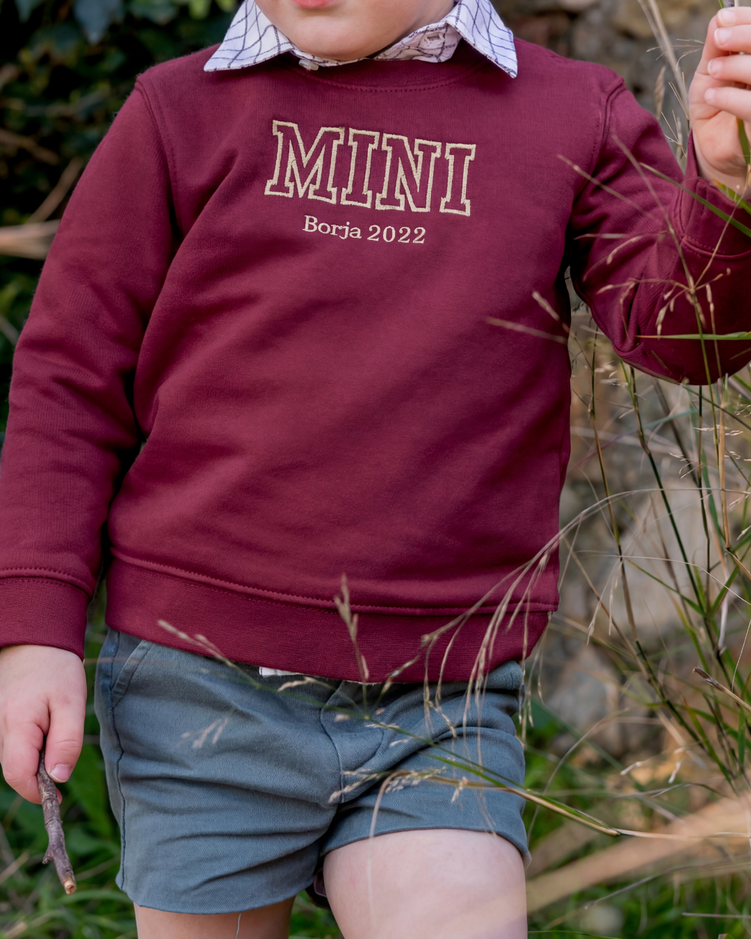 Sudadera personalizada Mini granate