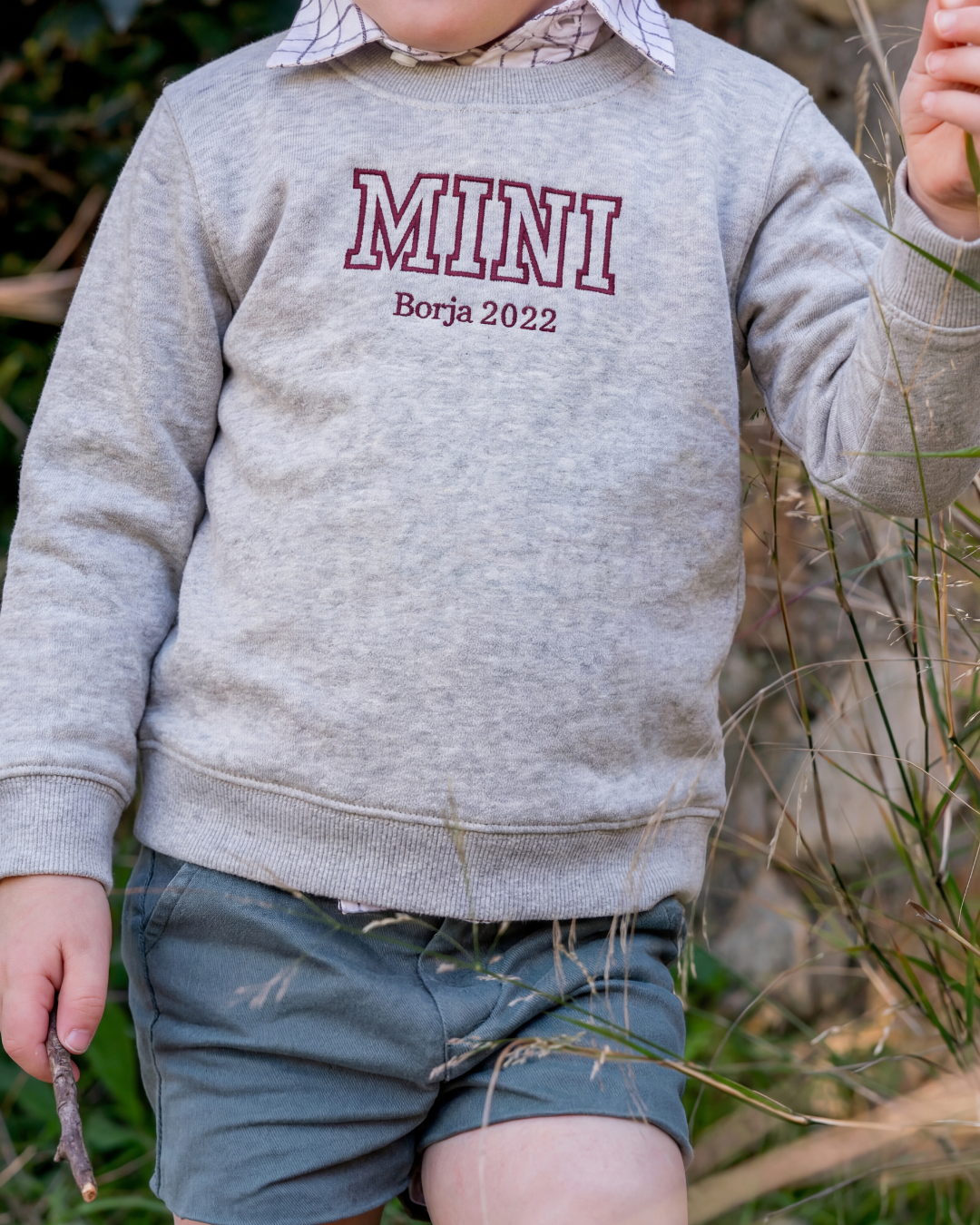 Sudadera personalizada Mini gris