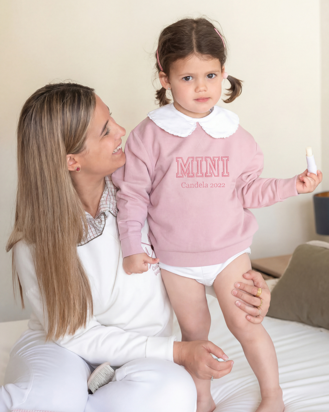 Sudadera personalizada Mini rosa