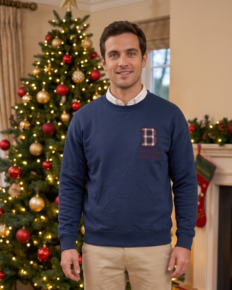 Sudadera Unisex personalizada Inicial Especial Christmas