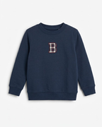 Sudadera personalizada Inicial mini azul marino Christmas