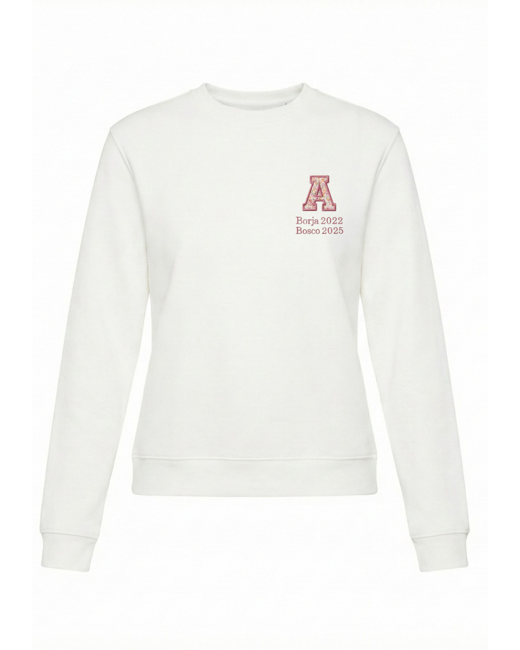 Sudadera personalizada Inicial Especial Día de la Madre beige claro (mujer)