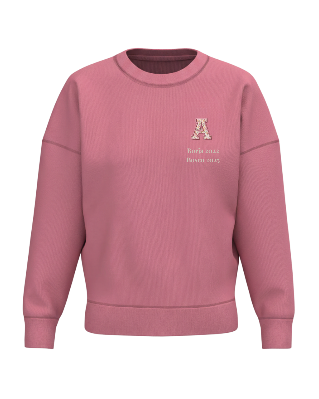 Sudadera personalizada Inicial Especial Día de la Madre rosa (mujer)