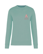 Sudadera Unisex personalizada Inicial Especial Día de la Madre verde mint