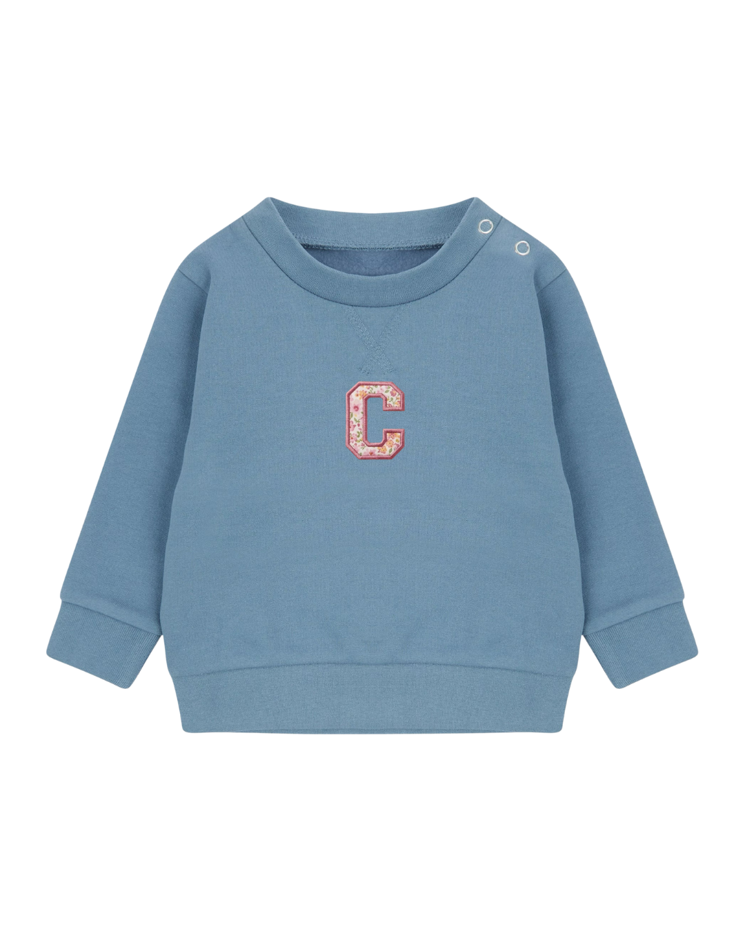 Sudadera personalizada Inicial mini azul