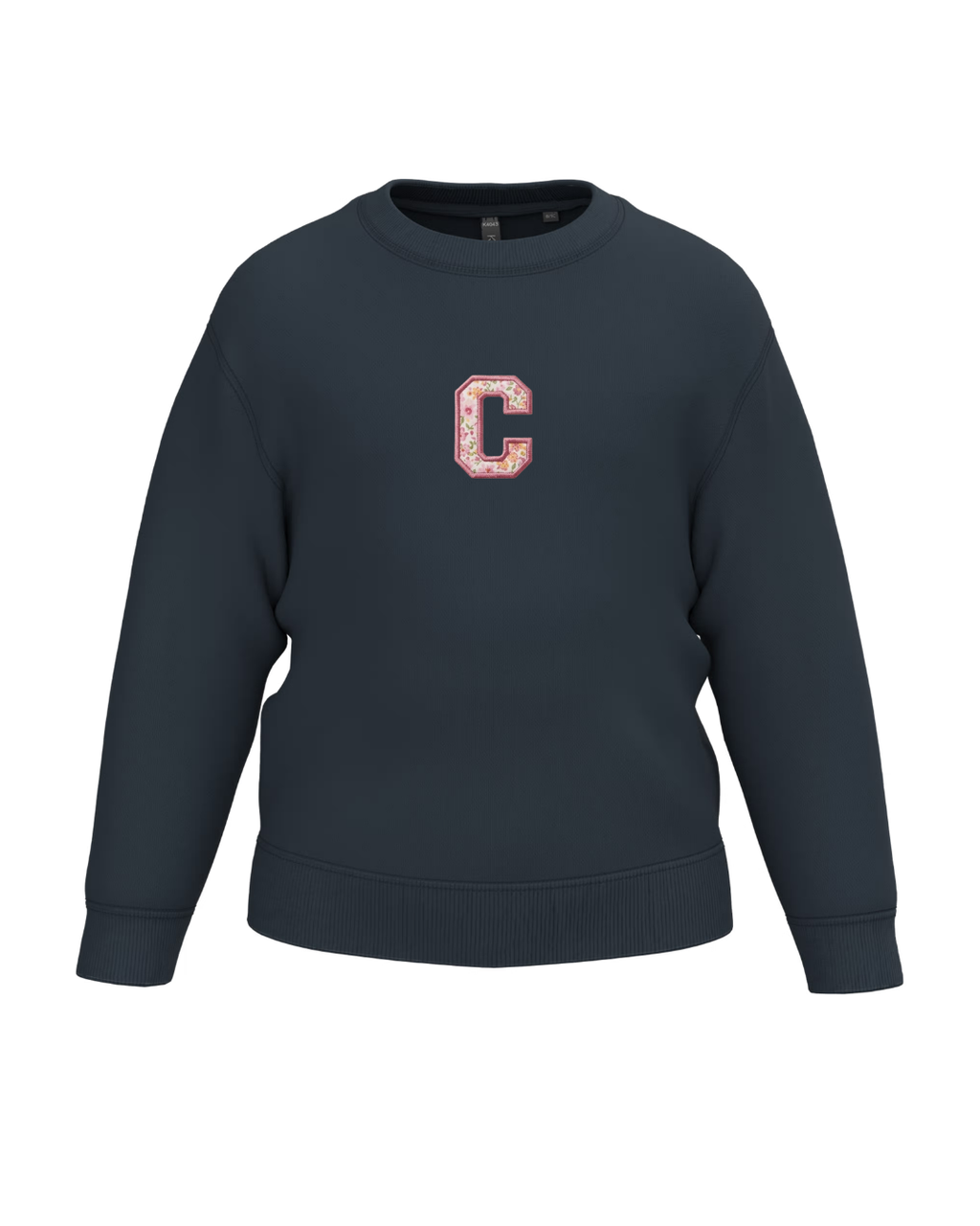 Sudadera personalizada Inicial mini azul marino