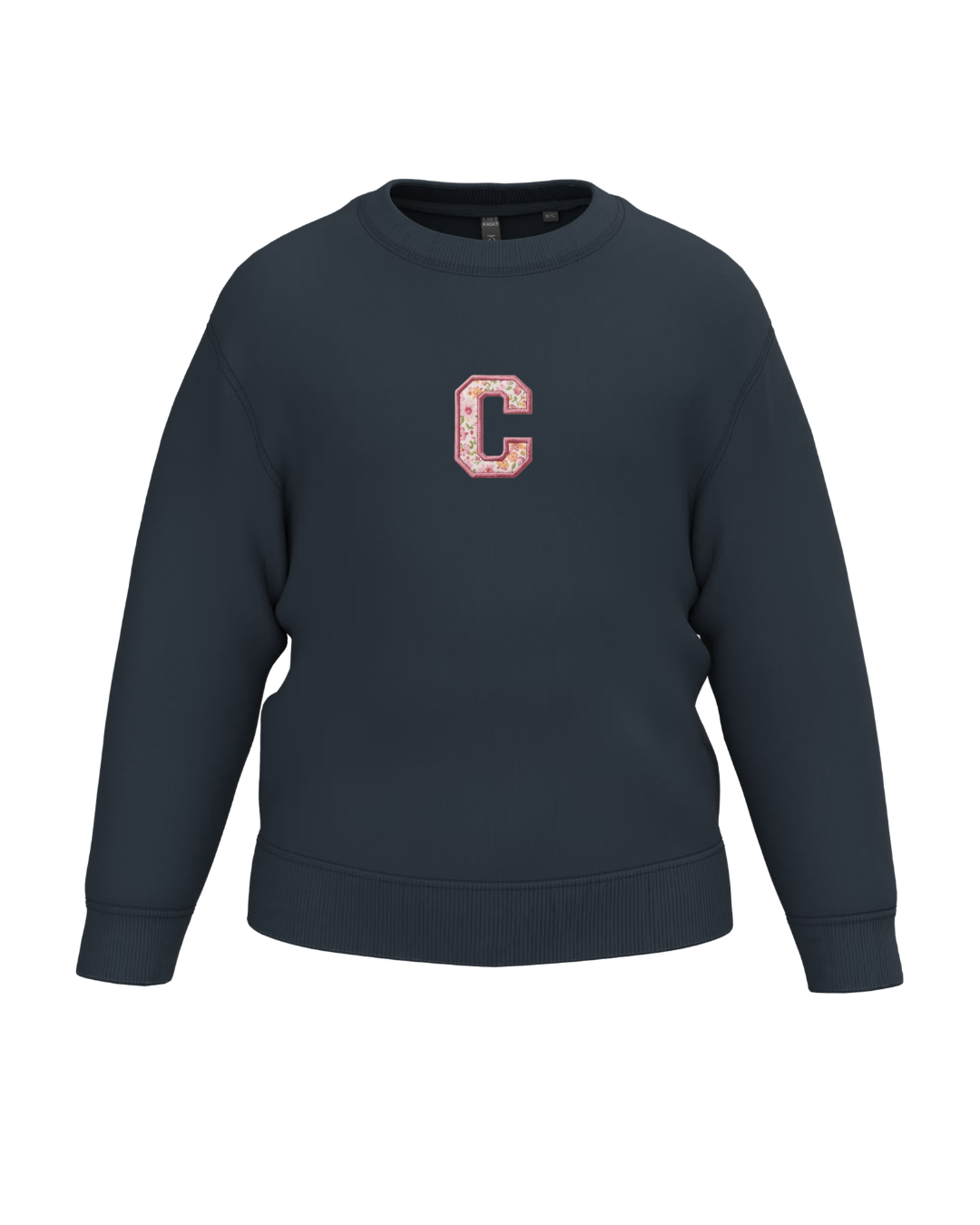 Sudadera personalizada Inicial mini azul marino