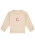 Sudadera personalizada Inicial mini beige