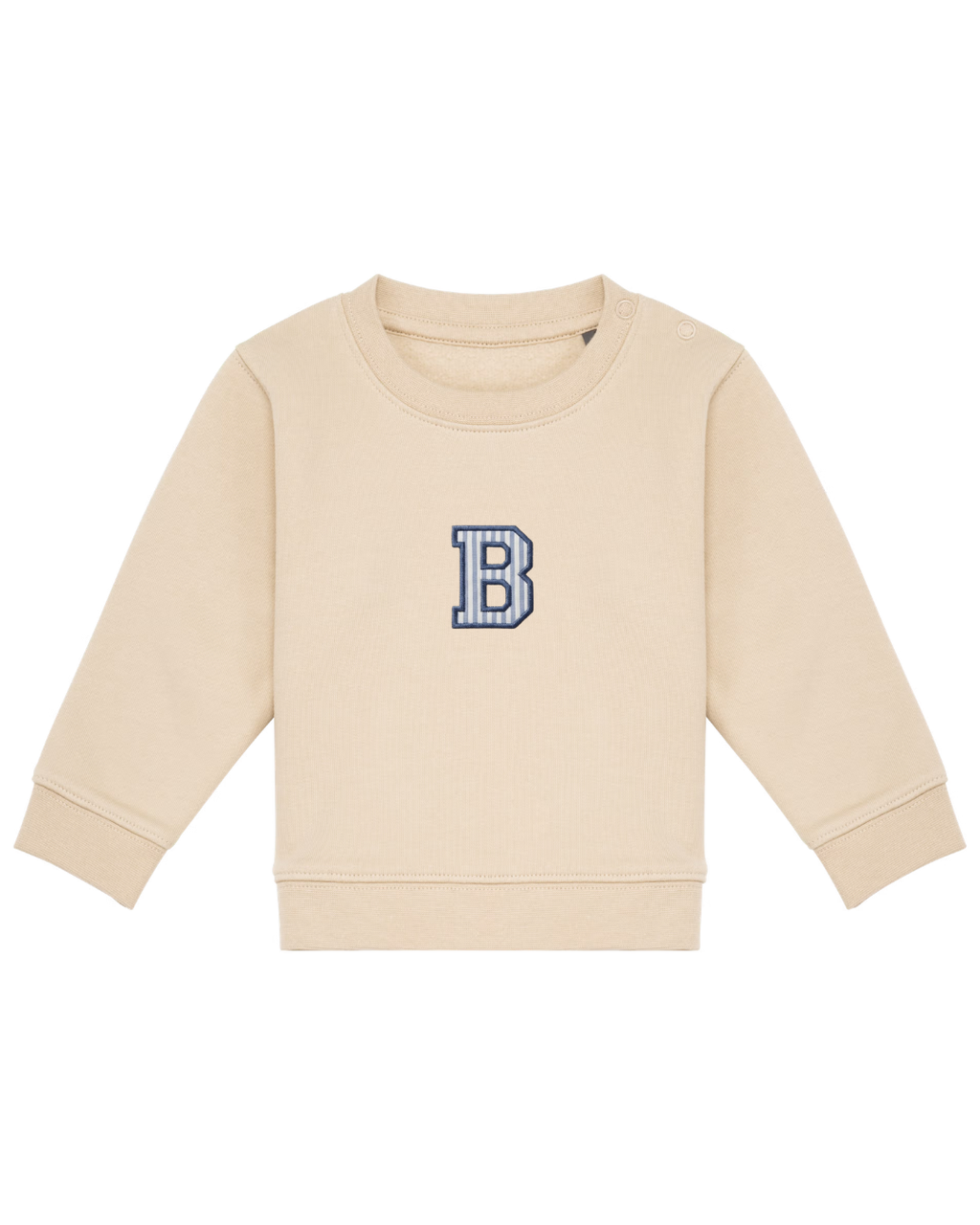 Sudadera personalizada Inicial mini beige