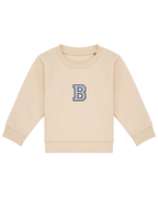 Sudadera personalizada Inicial mini beige
