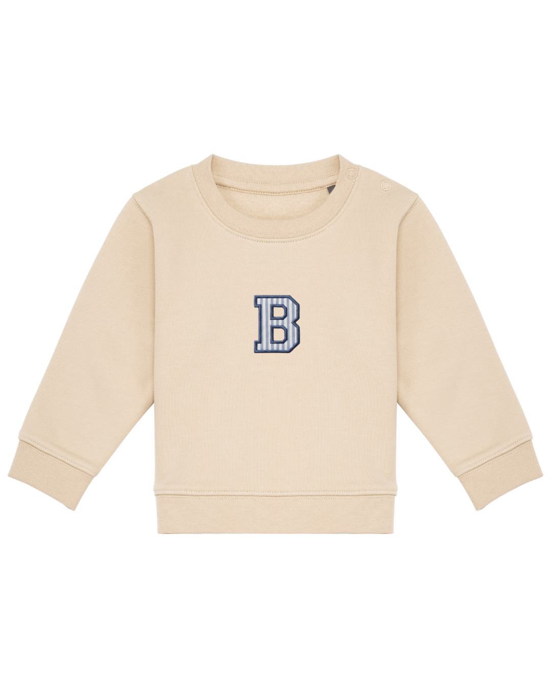 Sudadera personalizada Inicial mini beige