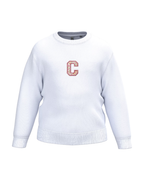 Sudadera personalizada Incial mini blanco