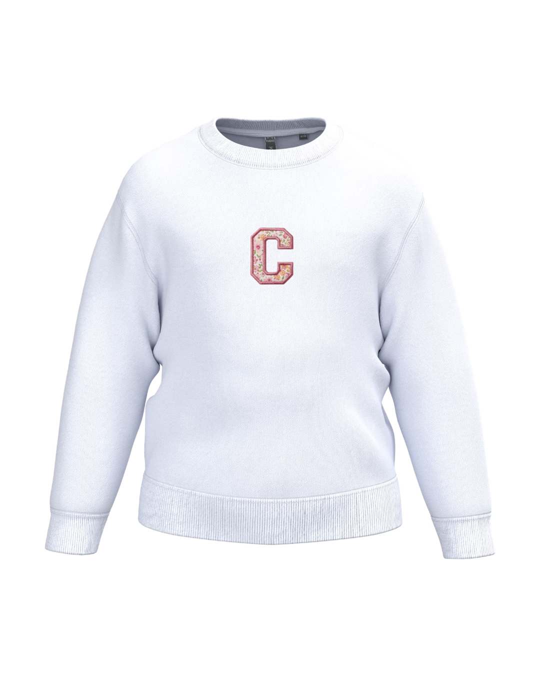 Sudadera personalizada Incial mini blanco