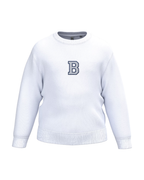 Sudadera personalizada Incial mini blanco