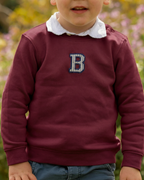 Sudadera personalizada Inicial mini granate