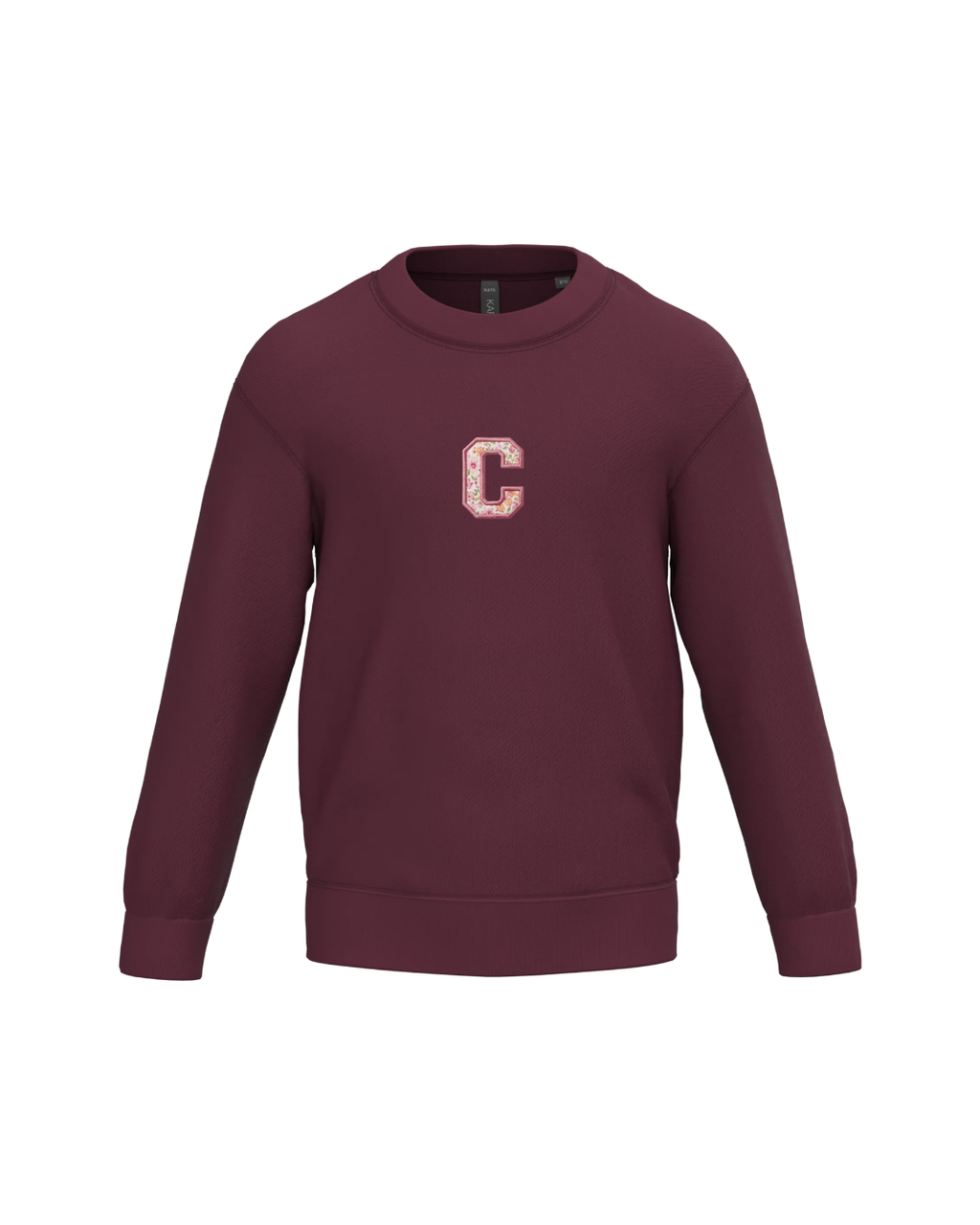 Sudadera personalizada Inicial mini granate