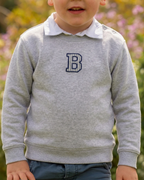 Sudadera personalizada Inicial mini gris